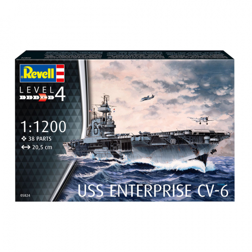 Revell - USS Enterprise CV-6 1:1200 - 38 Pcs ryhmässä PALAPELIT / Mallirakennus / Revell / Combat vehicles @ Spelexperten (R-5824)