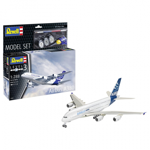Revell - Model Set Airbus A380 1:288 ryhmässä PALAPELIT / Mallirakennus / Revell / Vehicles @ Spelexperten (R-63808)