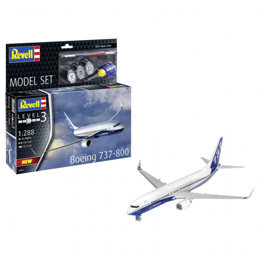 Revell - Model Set Boeing 737-800 1:288 ryhmässä PALAPELIT / Mallirakennus / Revell / Vehicles @ Spelexperten (R-63809)