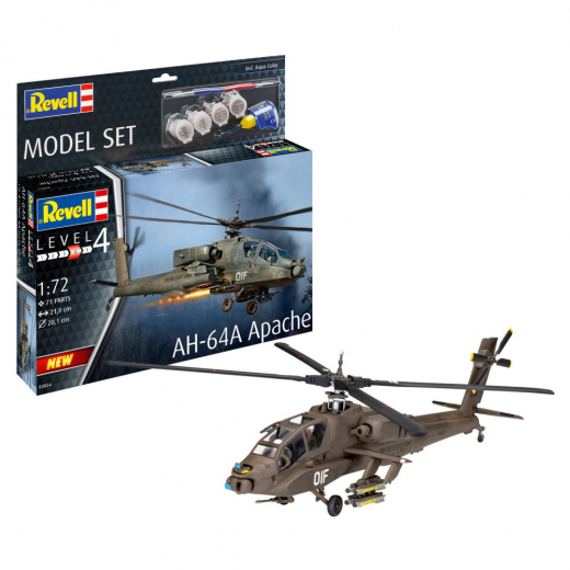 Revell - Model Set AH-64A Apache 1:72 ryhmässä PALAPELIT / Mallirakennus / Revell / Combat vehicles @ Spelexperten (R-63824)