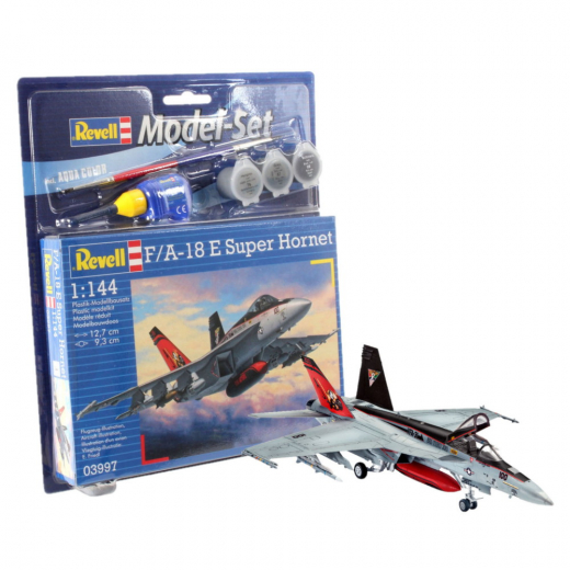 Revell Model Set - F/A-18E Super Hornet 1:144 - 63 Pcs ryhmässä PALAPELIT / Mallirakennus / Revell / Vehicles @ Spelexperten (R-63997)