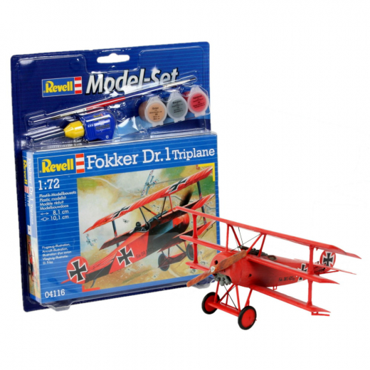 Revell Model Set - Fokker DR.1 Triplane 1:72 - 37 Pcs ryhmässä PALAPELIT / Mallirakennus / Revell / Combat vehicles @ Spelexperten (R-64116)