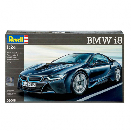 Revell - BMW i8 1:24 - 131 Pcs ryhmässä PALAPELIT / Mallirakennus / Revell / Vehicles @ Spelexperten (R-7008)