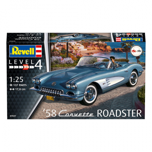 Revell - ´58 Corvette Roadster 1:25 - 137 Pcs ryhmässä PALAPELIT / Mallirakennus / Revell / Vehicles @ Spelexperten (R-7037)