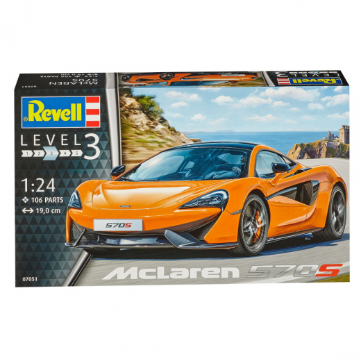 Revell - McLaren 570S 1:24 - 106 Pcs ryhmässä PALAPELIT / Mallirakennus / Revell / Vehicles @ Spelexperten (R-7051)