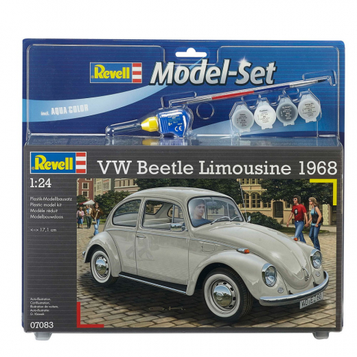 Revell Model Set - VW Beetle Limousine 1968 1:24 - 125 Pcs ryhmässä PALAPELIT / Mallirakennus / Revell / Vehicles @ Spelexperten (R-7083kit)