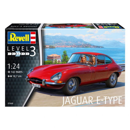 Revell - Jaguar E-Type 1:24 - 142 Pcs ryhmässä PALAPELIT / Mallirakennus / Revell / Vehicles @ Spelexperten (R-7668)