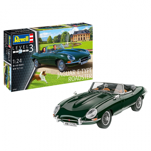 Revell - Jaguar E-Type Roadster 1:24 - 149 Pcs ryhmässä PALAPELIT / Mallirakennus / Revell / Vehicles @ Spelexperten (R-7687)