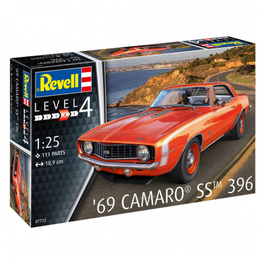 Revell  - '69 Camaro SS 396 1:25 - 111 Pcs ryhmässä PALAPELIT / Mallirakennus / Revell / Vehicles @ Spelexperten (R-7712)