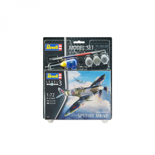 Revell Model Set - Spitfire Mk.Vb 1:72 - 42 Pcs ryhmässä PALAPELIT / Mallirakennus / Revell / Combat vehicles @ Spelexperten (R-M3897)