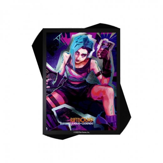 Riftbound: Art Sleeves 64 x 90 mm - Jinx ryhmässä SEURAPELIT / Tarvikkeet / Sleeves @ Spelexperten (RB-01AS01-EN)