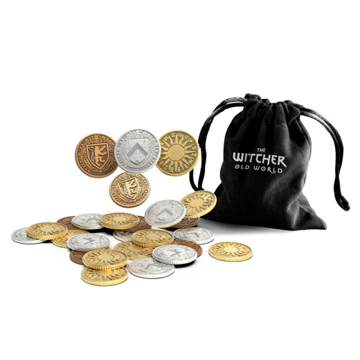 The Witcher: Old World - Metal Coins (Exp.) ryhmässä SEURAPELIT / Tarvikkeet @ Spelexperten (REB98452)