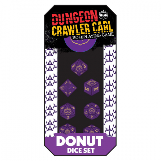 Dungeon Crawler Carl RPG: Princess Donut Dice Set ryhmässä SEURAPELIT / Tarvikkeet / Nopat ja tarvikkeet @ Spelexperten (RGS02951)