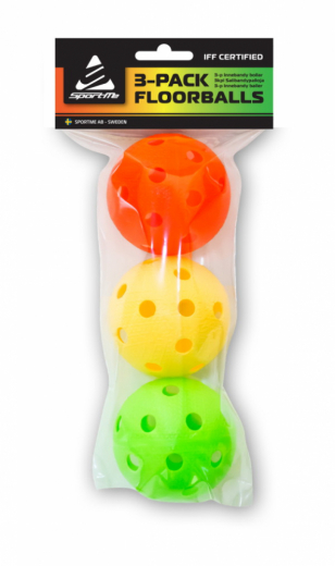3-pack floorball balls ryhmässä ULKOPELIT / Salibandy @ Spelexperten (S-7166)