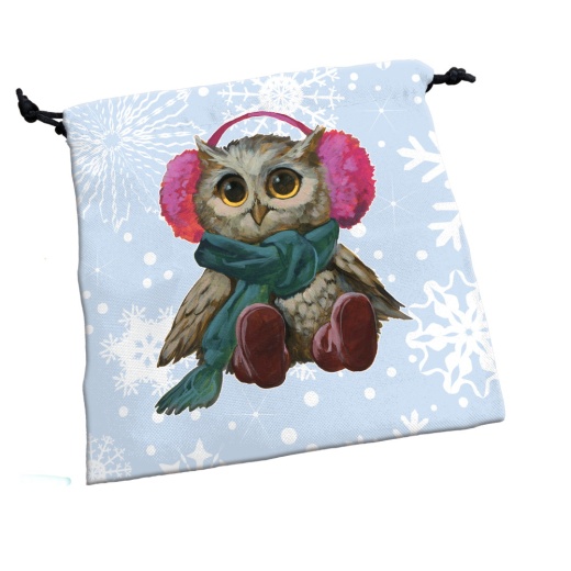 Dice Bag - Festive Owls Deluxe ryhmässä SEURAPELIT / Tarvikkeet / Dice & Accessories @ Spelexperten (SJG5214)