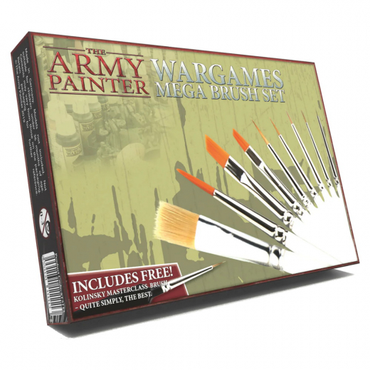 Army Painter: Wargamer Mega Brush Set ryhmässä SEURAPELIT / Tarvikkeet / Muut @ Spelexperten (ST5113)