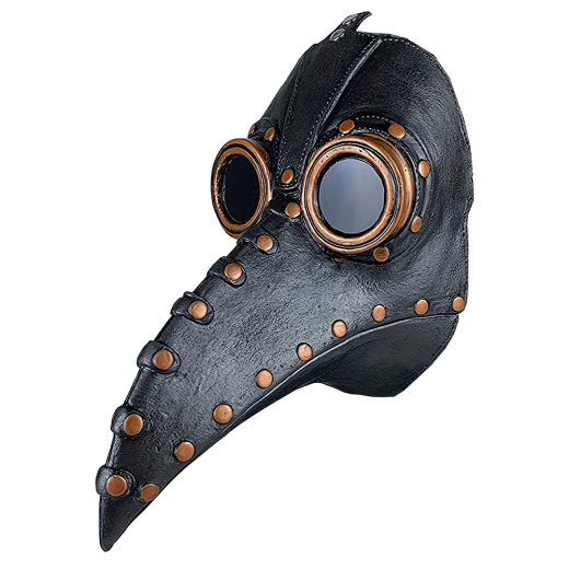 Latex Mask Steampunk Black Plague ryhmässä LELUT / Naamiaiset / Naamiot @ Spelexperten (STE-BLACK)