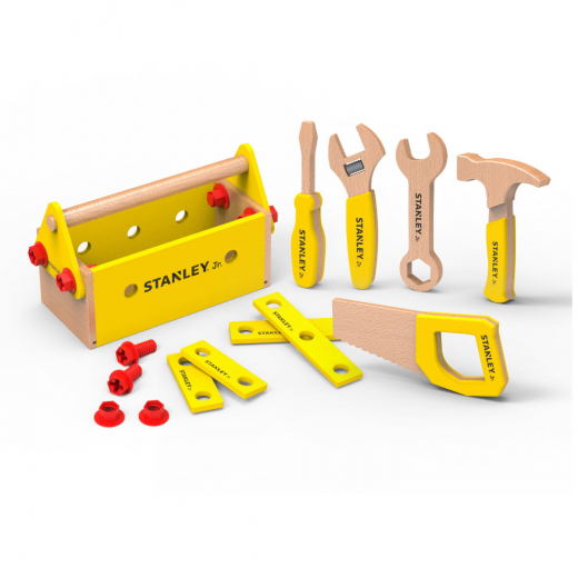Stanley Jr DIY - Toy Wooden Tool Set ryhmässä LELUT / Roolipeli / Lelutyökalut @ Spelexperten (SWRP004-SY)