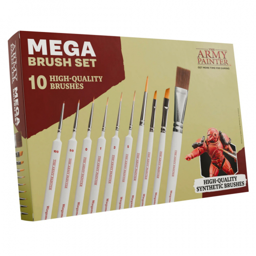 Army Painter: Wargamer Mega Brush Set ryhmässä SEURAPELIT / Tarvikkeet / Muut @ Spelexperten (TL5070)