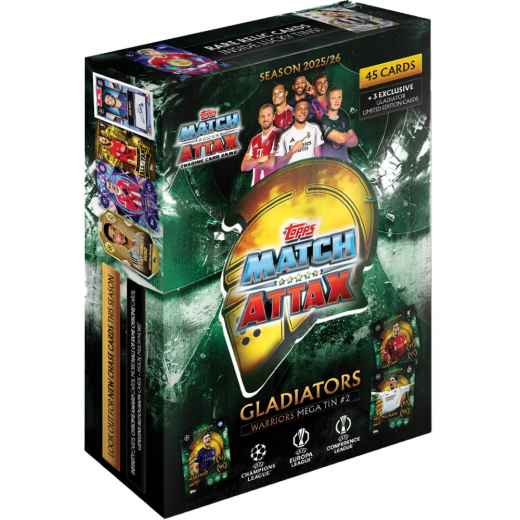 Match Attax UCC Gladiators Warrios Mega Tin #2 2025/26 ryhmässä SEURAPELIT / Keräilykortit @ Spelexperten (UCLMA25-05-2)
