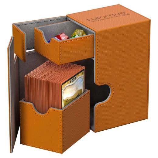 Ultimate Guard Flip´n´Tray Deck Case 80+ Standard Size XenoSkin Orange ryhmässä  @ Spelexperten (UGD010780)