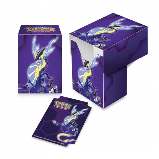 Pokémon TCG: Miraidon Full View Deck Box ryhmässä SEURAPELIT / Tarvikkeet / Varastointi @ Spelexperten (ULT16190)