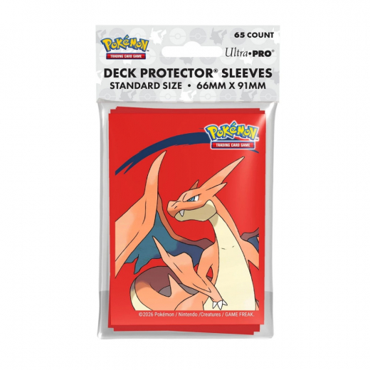 Pokémon TCG: Deck Protector Sleeves - Mega Charizard Y ryhmässä SEURAPELIT / Tarvikkeet / Sleeves @ Spelexperten (ULT16731)