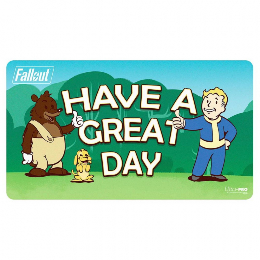 Fallout: Double-Sided Playmat - Vault Boy: Have a Great Day ryhmässä SEURAPELIT / Tarvikkeet / Muut @ Spelexperten (ULT16810)