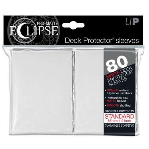 PRO-Matte Eclipse White Standard sleeves (66 x 91 mm) ryhmässä  @ Spelexperten (ULT85110)