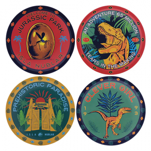 Jurassic Park Printed Metal Drinks Coasters ryhmässä LELUT / Collectibles / Jurassic Park collectables @ Spelexperten (UV-JP156)