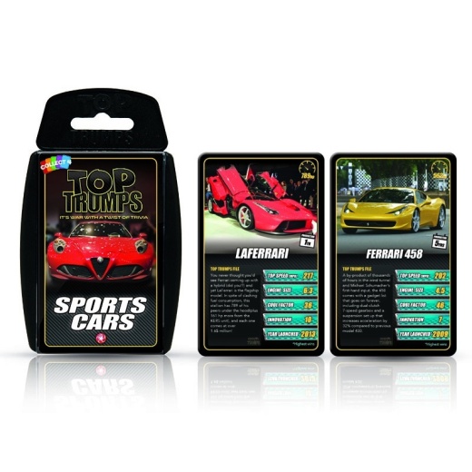 Top Trumps - Sports Cars ryhmässä SEURAPELIT / Korttipelit @ Spelexperten (WIN2281)