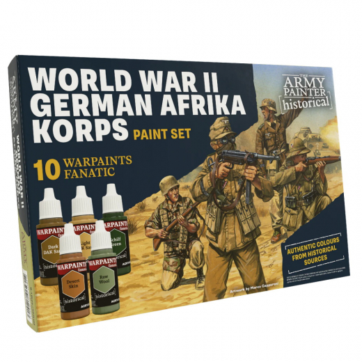 Army Painter: Historical - World War II German Afrika Korps Paint Set ryhmässä SEURAPELIT / Tarvikkeet / Muut @ Spelexperten (WP8124)