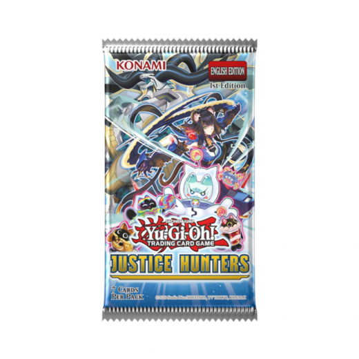 Yu-Gi-Oh! TCG: Justice Hunters Booster Pack ryhmässä SEURAPELIT / Korttipelit @ Spelexperten (YGO-JUHU-BOS)