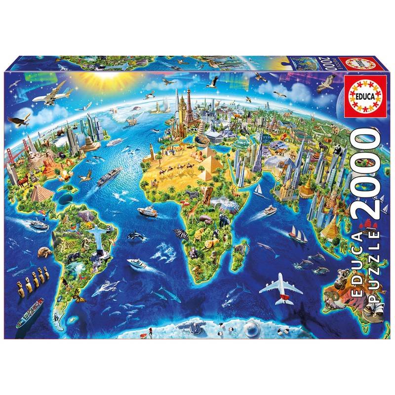 Educa: World Landmarks Globe 2000 palaa
