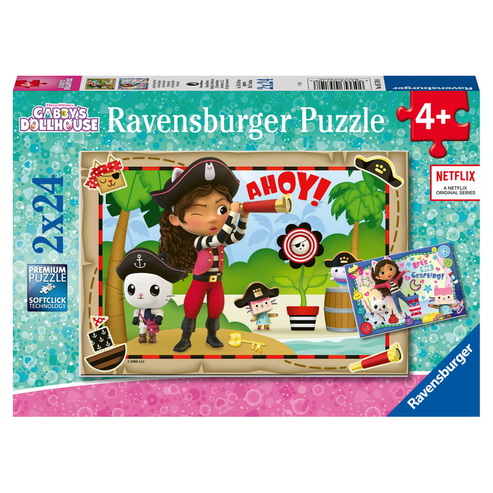 Ravensburger Palapeli - Gabbys Piraattijuhlat! 2x24 Palaa