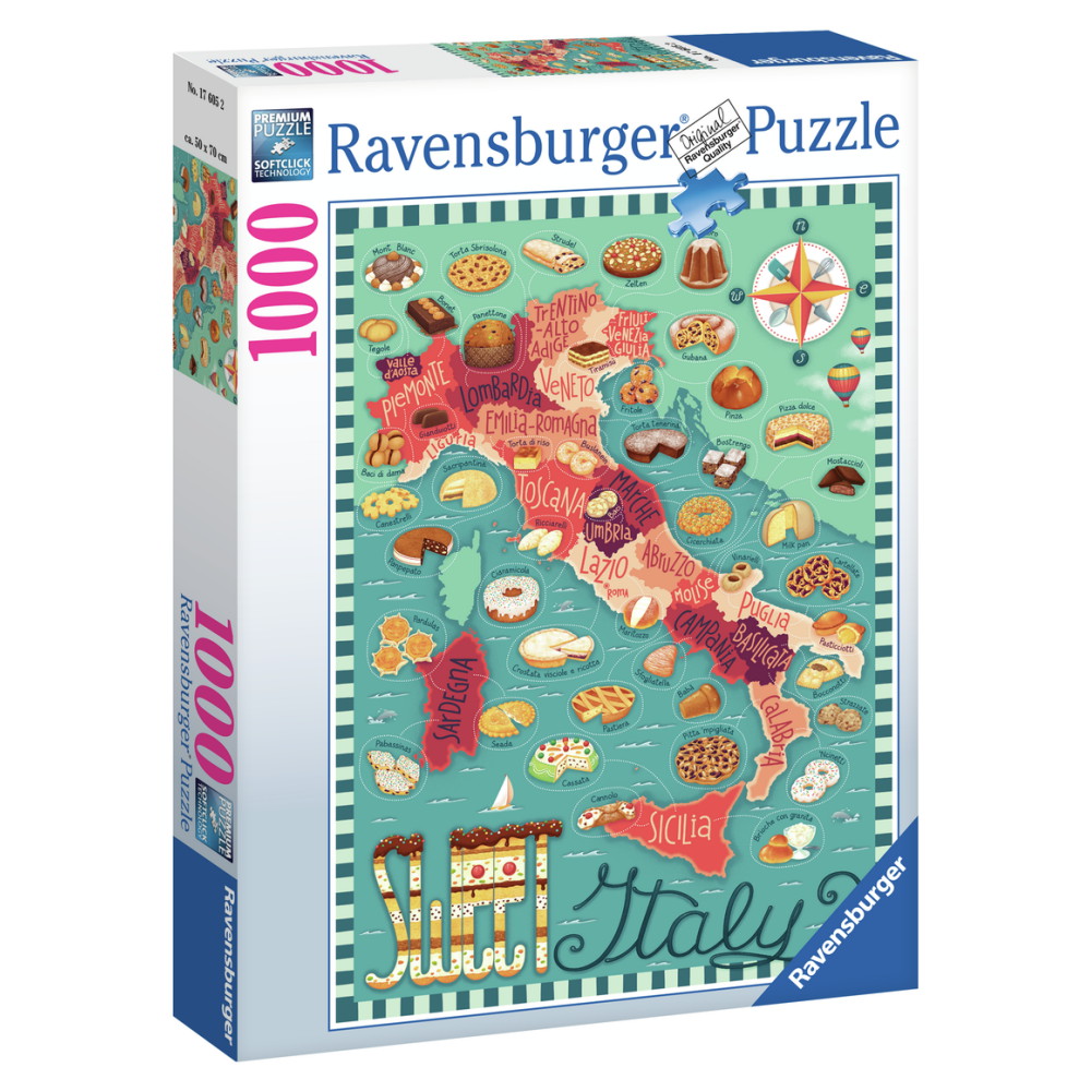 Ravensburger: Map of Italy Sweet 1000 Palaa