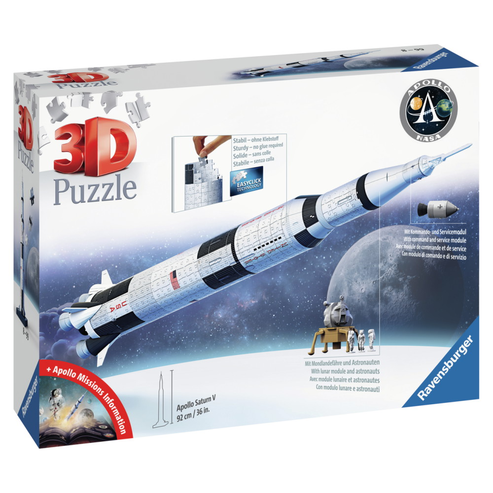 Ravensburger 3D Apollo Saturn V Rocket 504 Palaa