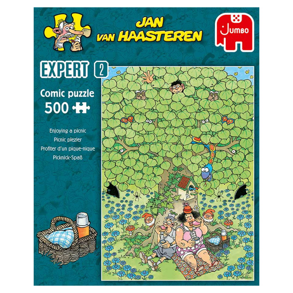 Jan van Haasteren Enjoying a Picnic 500 Palaa