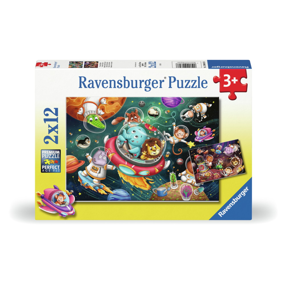 Ravensburger: Eläimiä avaruudessa 2x12 Palaa