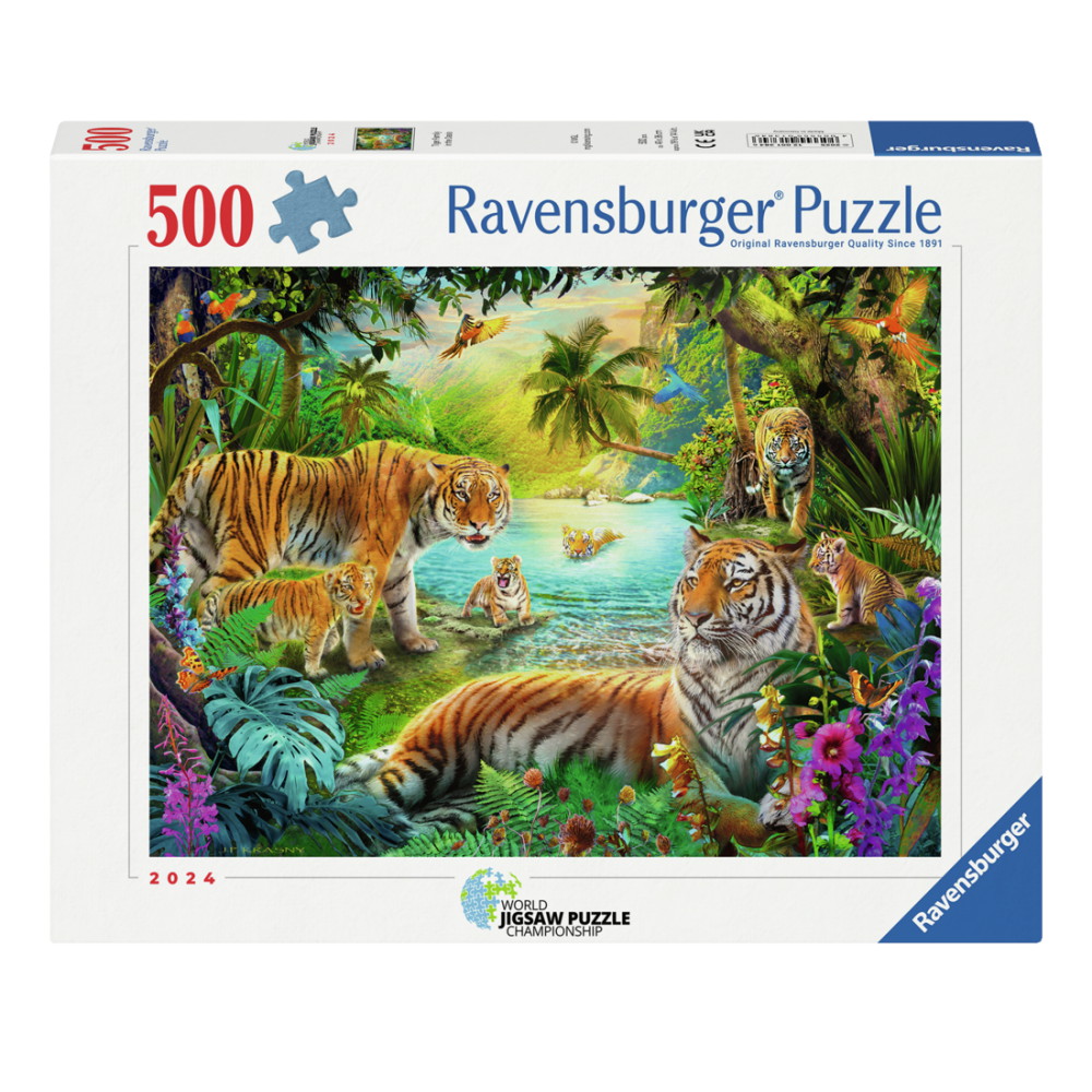 Ravensburger: Tiger Family In The Oasis 500 Palaa