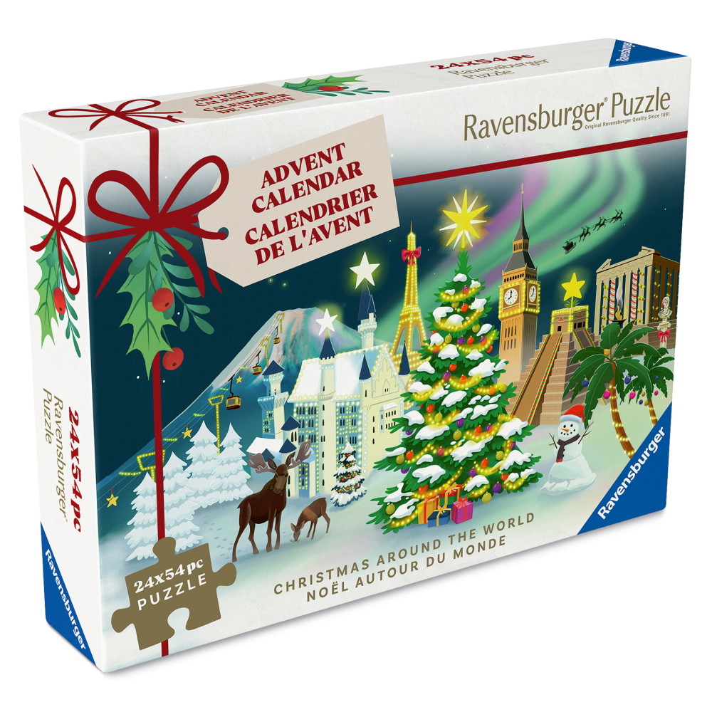 Ravensburger - Adventin kalenteri Christmas Around the World 24 x 54 Palaa