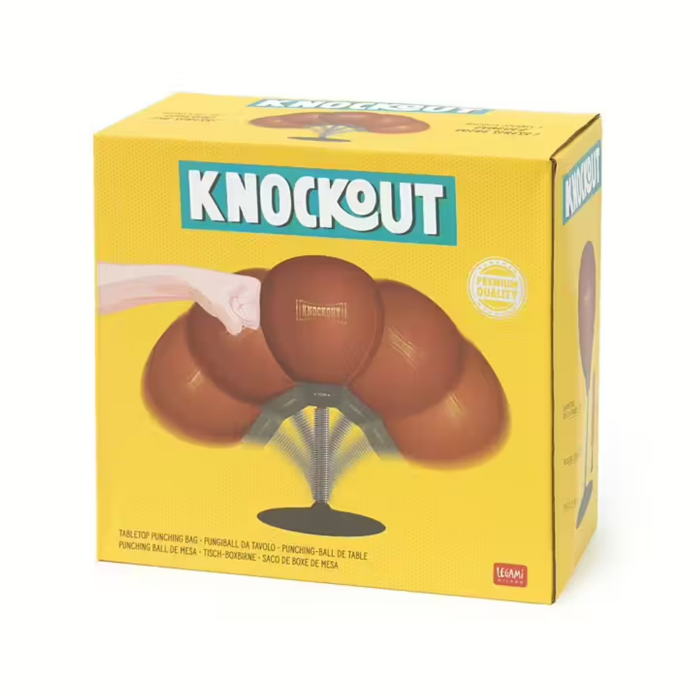 Knockout, small box ball with suction cup