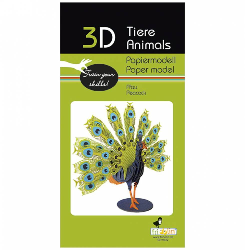 3D paper puzzle, Peacock