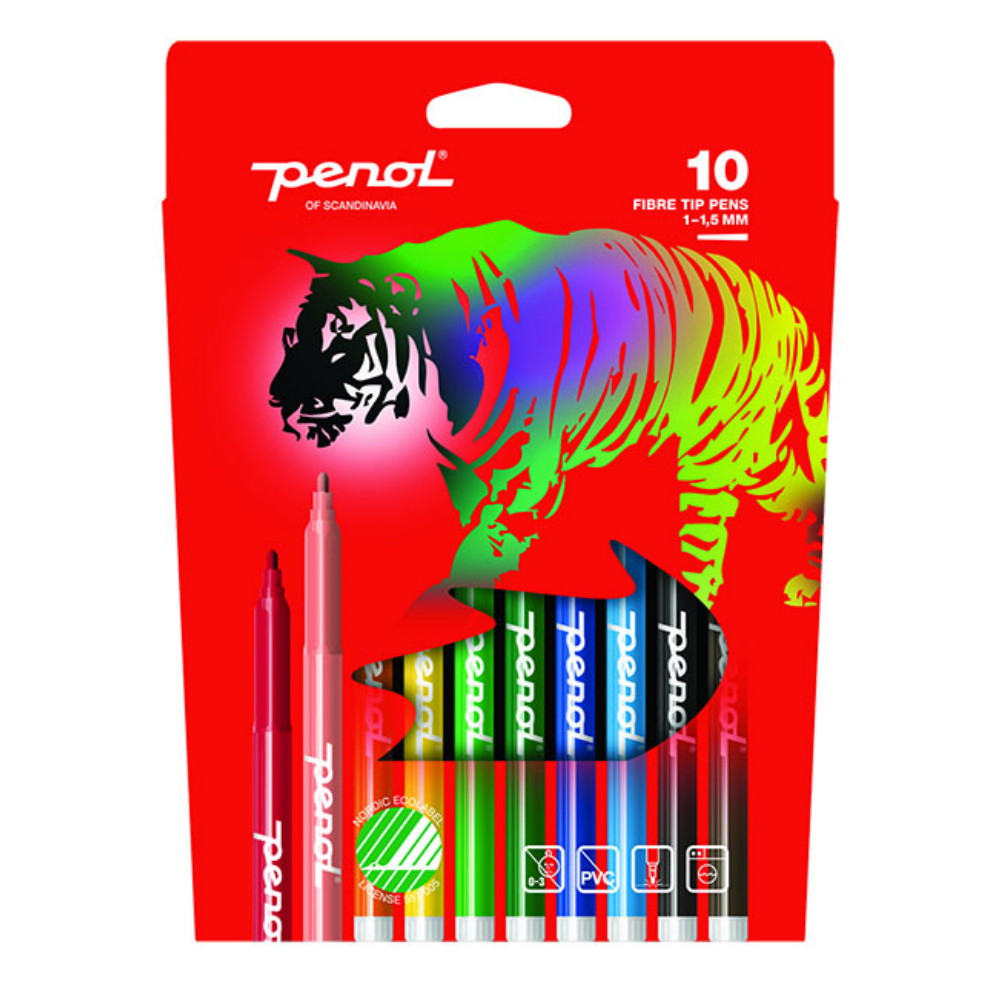 Penol Fiber pens 10-pack
