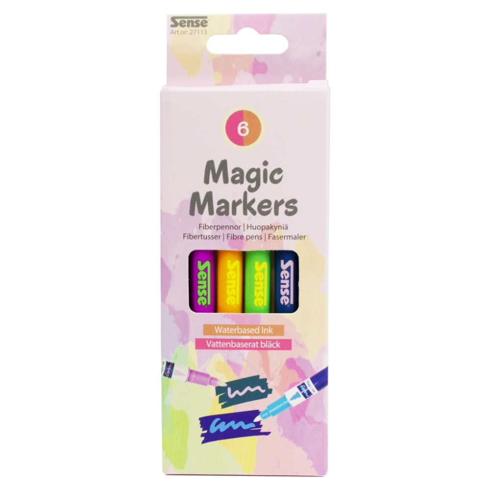 Sense - Magic Markers Fiber Pens 6-Pack