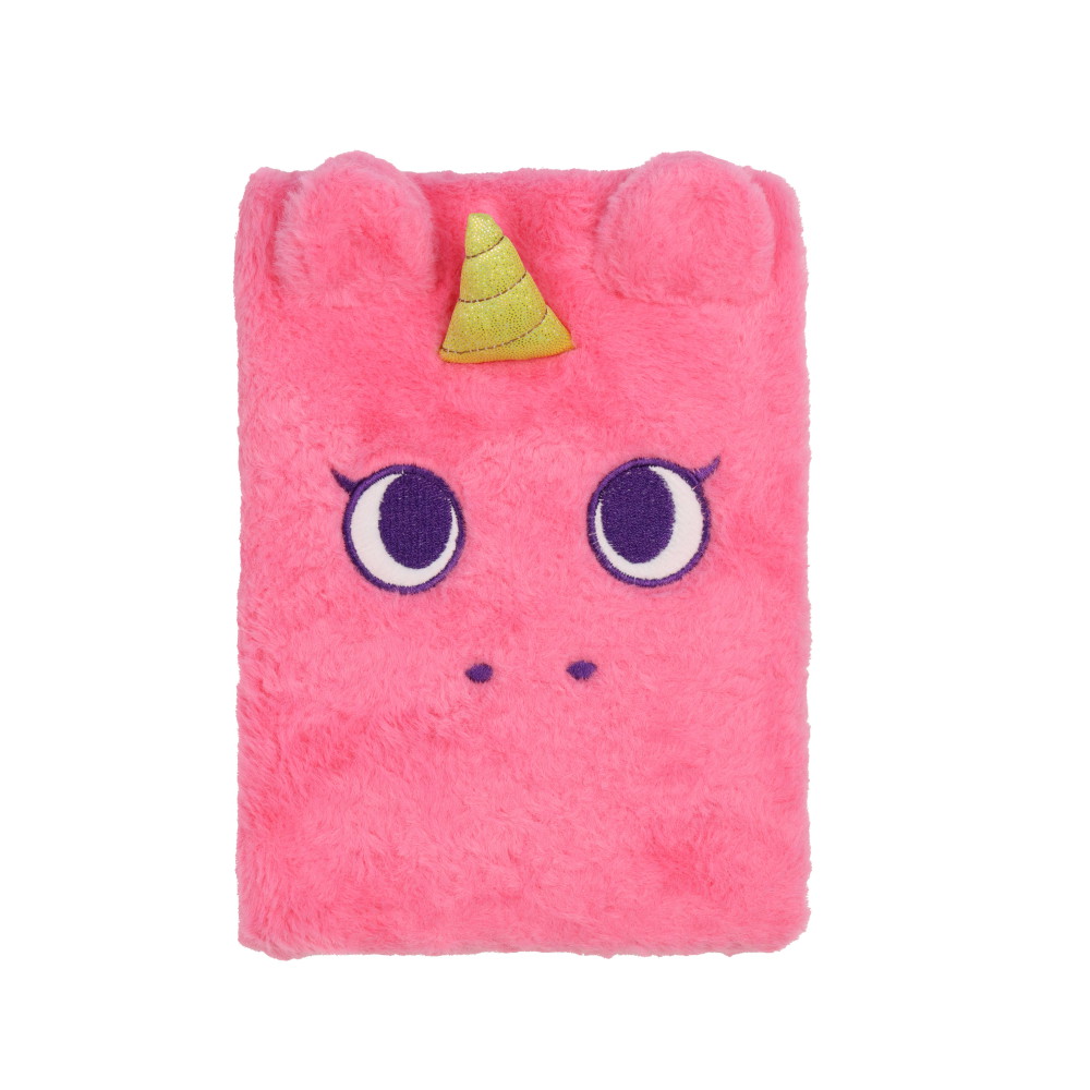 Notebook Plush Pink Unicorn