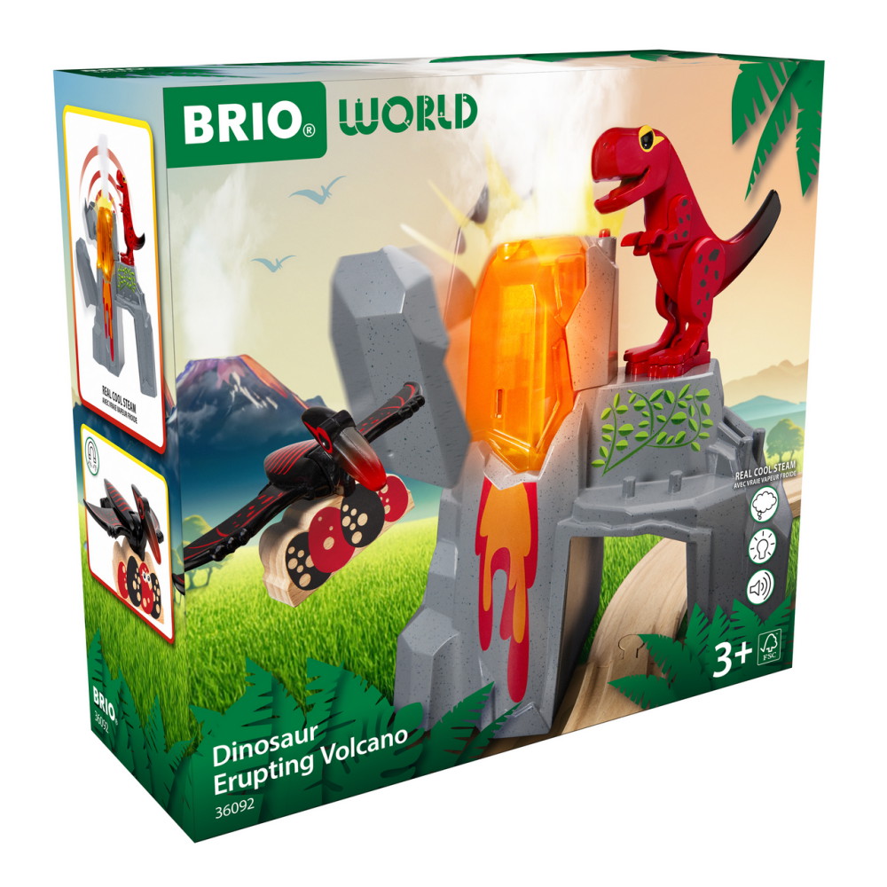 Brio Dinosauruksen purkautuva tulivuori
