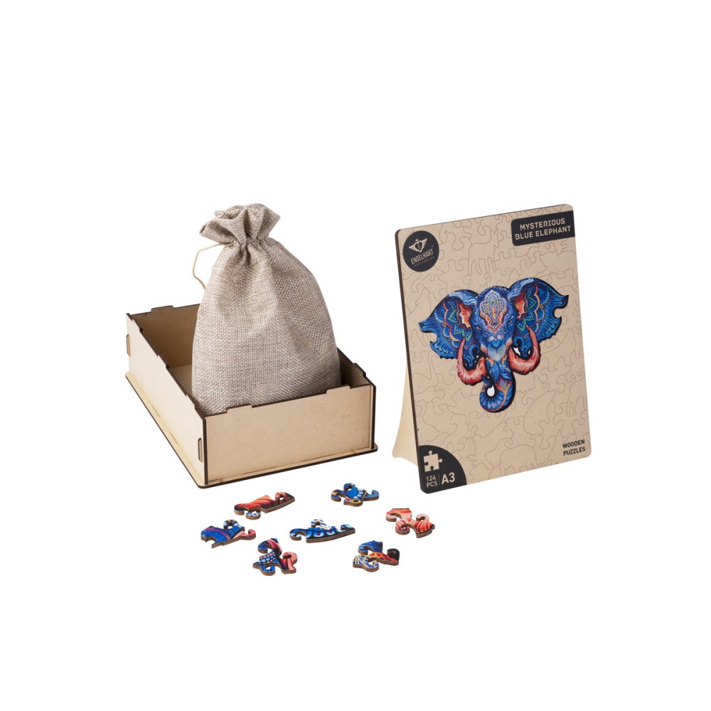 Puzzle A3 Elephant (head) - 124 pieces