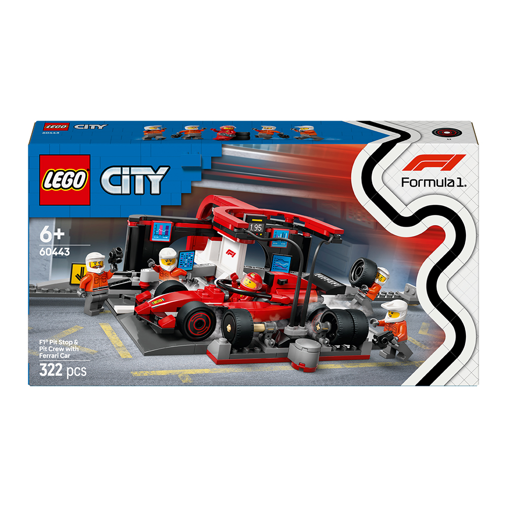 LEGO City - F1-varikkopysähdys & varikkomiehistö sekä Ferrari-auto