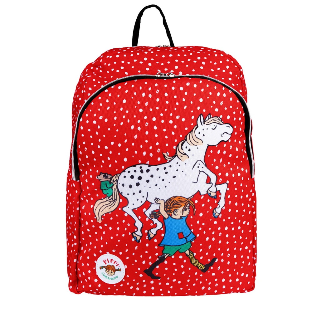 Peppi Pitkätossu Kisa -Reppu, Vahva Punainen